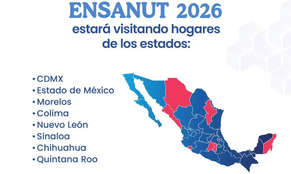 Ensanut Continua 2026 se aplicará en todo el territorio nacional, de agosto a diciembre en 12 mil viviendas de ocho regiones del país.