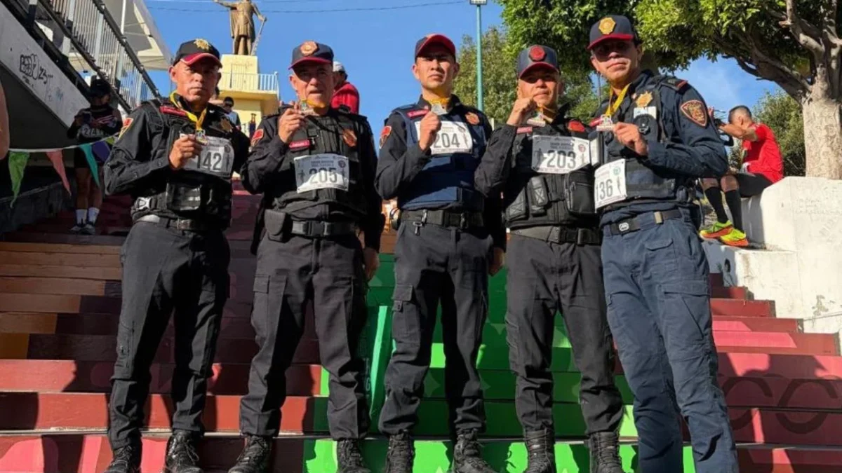 Policía Bancaria e Industrial (PBI) muestra preparación física durante las competencias Sprintower Tlaxcala y Trial Tlaxcala 2026.