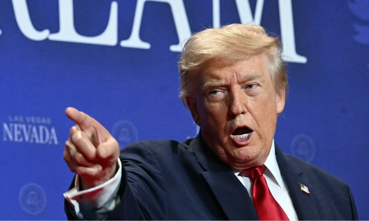 El presidente de Estados Unidos, Donald Trump, durante un evento en Las Vegas sobre impuestos a las propinas.